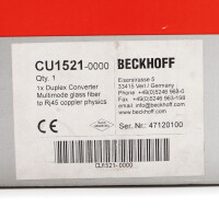 Beckhoff EtherCAT/Ethernet-Medienkonverter CU1521 OVP
