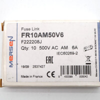 Mersen Sicherungseinsatz FR10AM50V6 F222208J (9Stk.) OVP