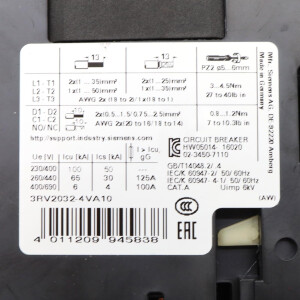 Siemens Leistungsschalter 3RV2032-4VA10 OVP