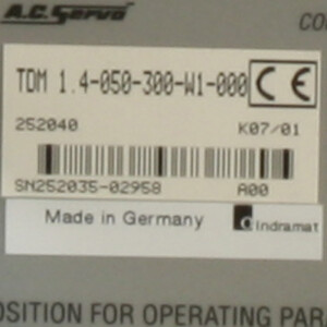 INDRAMAT AC Servo Controller TDM 1.4-050-300-W1-000 OVP