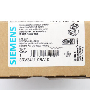 Siemens Leistungsschalter 3RV2411-0BA10 OVP
