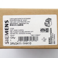 Siemens Leistungsschalter 3RV2411-1HA10 OVP