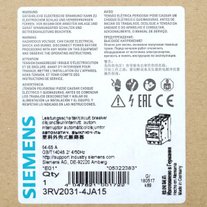 Siemens Leistungsschalter 3RV2031-4JA15 OVP
