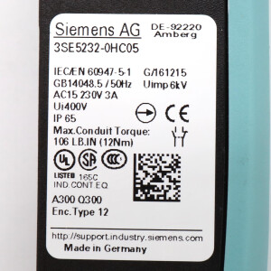 Siemens Positionsschalter 3SE5232-0HC05 NOV