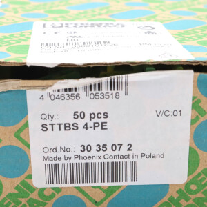 Phoenix Contact Schutzleiter-Doppelstockklemme STTBS 4-PE 3035072 (50Stk.) OVP
