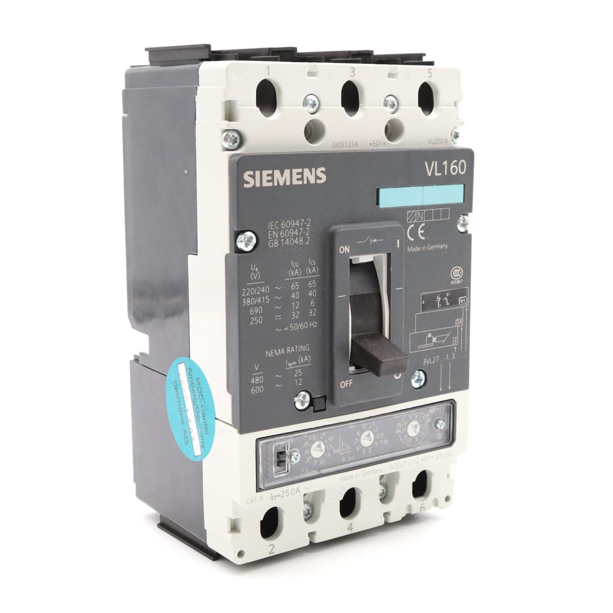Siemens Leistungsschalter 3VL2725-1AE33-0AD1 GEB