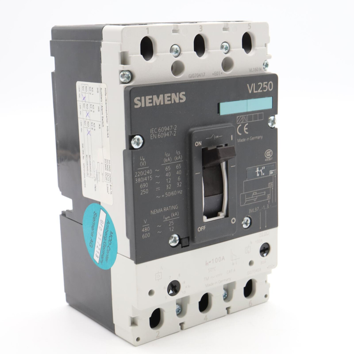 Siemens Leistungsschalter 3VL3710-1DC36-0AD1 NOV