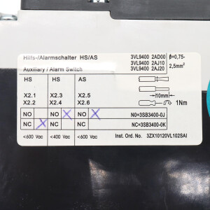 Siemens Leistungsschalter 3VL3710-1DC36-0AD1 NOV