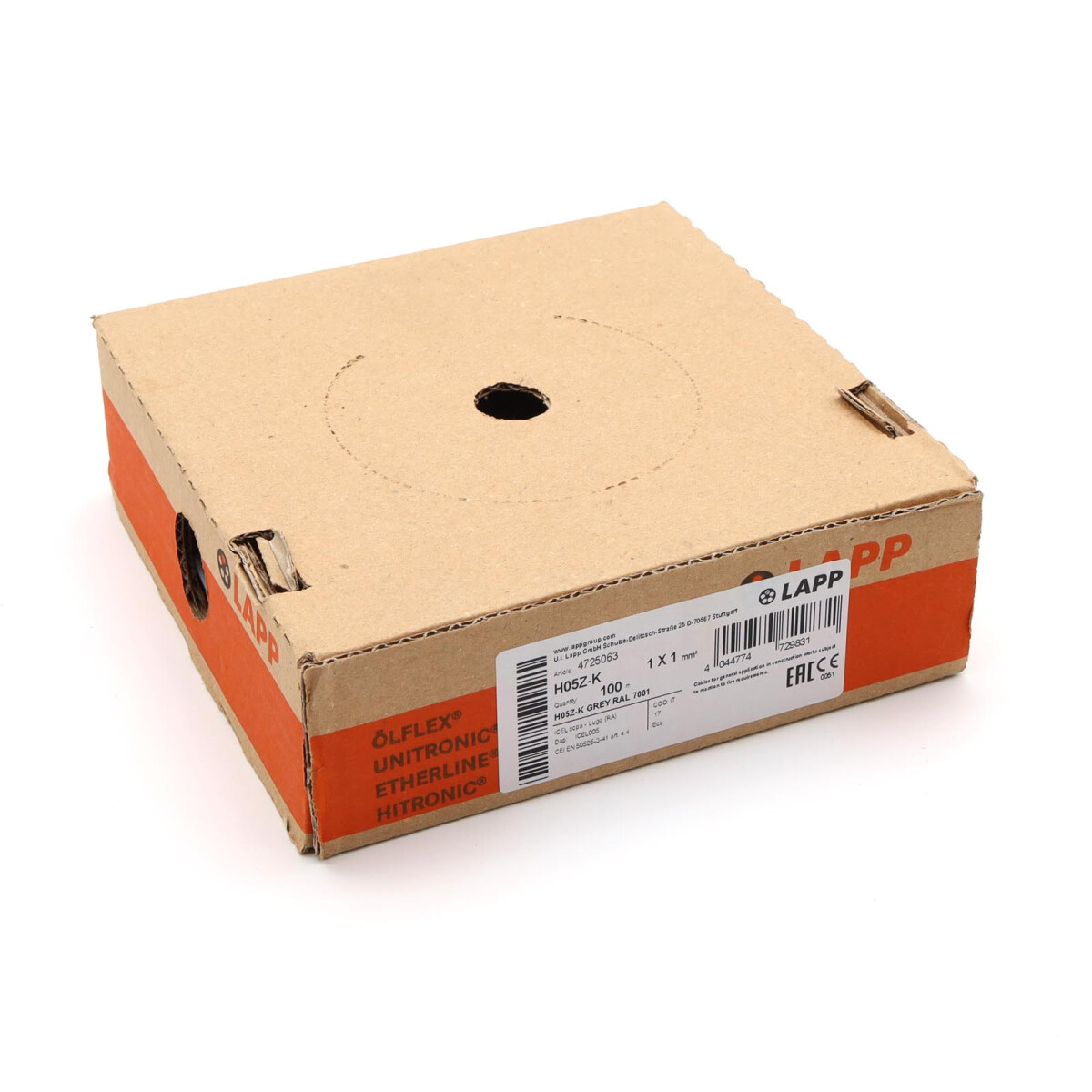 Lappkabel H05Z-K 1X1 Grey 4725063 100m O box
