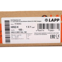 Lappkabel H05Z-K 1X1 Grey 4725063 100m OVP
