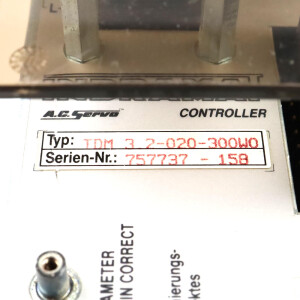 INDRAMAT AC Servo Controller TDM 3.2-020-300-W0 GEB