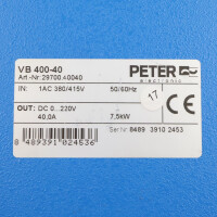 Peter Bremsgerät VB 400-40 7,5kW 29700.40040 GEB