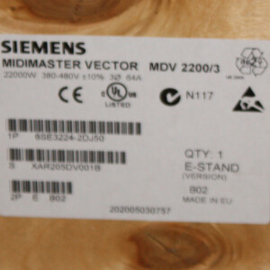 Siemens Midimaster Vector MDV 2200/3 6SE3224-2DJ50 OVP
