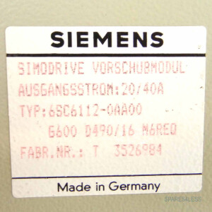 Siemens Simodrive 611 VSA Modul 20/40A 6SC6112-0AA00 GEB