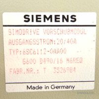 Siemens Simodrive 611 VSA Modul 20/40A 6SC6112-0AA00 GEB
