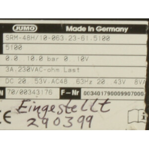 JUMO Dicon SM Kompaktregler SRM-48/10-063,23-61,5100 GEB
