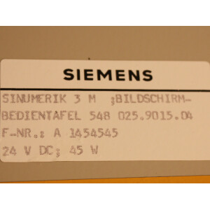 Sinumerik 3M Bedientafel 548 025.9015.04 GEB