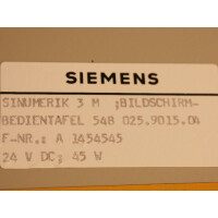 Sinumerik 3M Bedientafel 548 025.9015.04 GEB