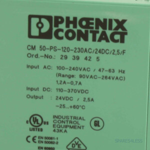 Phoenix Contact Power Supply CM 50-PS-120-230AC/24DC/2,5/F GEB