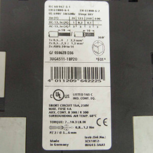 Siemens Sirius Überwachungsrelais 3UG4511-1BP20 GEB