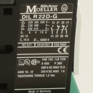 Klöckner Moeller System-Hilfschütz DILR22D-G OVP