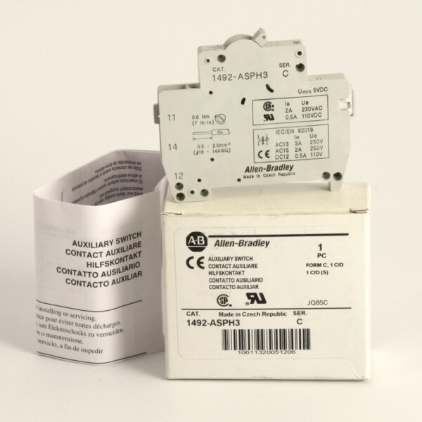 Allen Bradley Hillfskontakt 1492-ASPH3 SER.C OVP