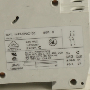 Allen Bradley Leistungsschalter 1492-SP2C100 Ser.C OVP