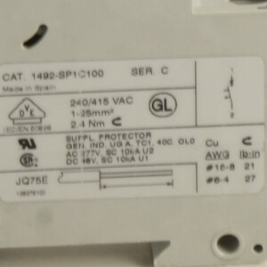 Allen Bradley Leistungsschalter 1492-SP1C100 Ser.C OVP
