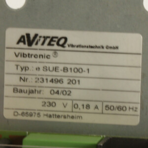 AVITEQ Controller Vibtronic e SUE-B-100-1 montiert auf Trägerplatte NOV