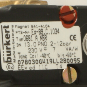 bürkert Magnetventil 0681 A NBR 641-4104 - Gönnheimer Spülmittelventil SVD.L1.5 NOV
