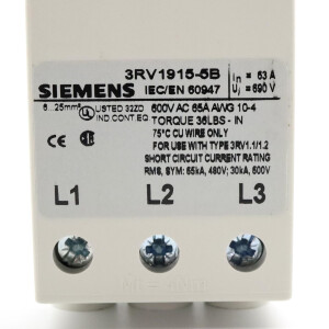 Siemens 3-Phasen-Einspeiseklemme 3RV1915-5B OVP