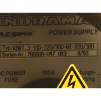 INDRAMAT Servo-Controller KDV1.3-100-220/300-W1-220-380 GEB