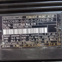 INDRAMAT Servomotor MAC093B-0-0S-3-C/110-B-2 238590 + AG101 GEB