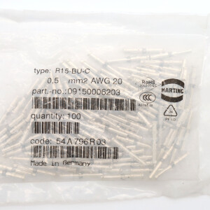 Harting Buchsenkontakt R15-BU-C-0,5 09150006203 (100Stk.) OVP