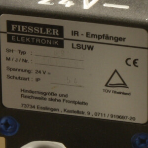 FIESSLER Lichtschranke IR-Empfänger LSUW 985/5 + Sender LSUW 895 GEB