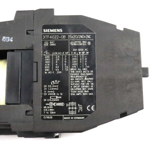 Siemens Schütz 3TF4022-0BB4 GEB
