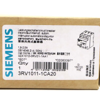 Siemens Leistungsschalter 3RV1011-1CA20 OVP