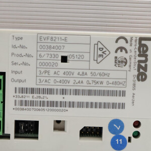 Lenze Frequenzumrichter ID 00384007 EVF8211-E 0,75kW REM