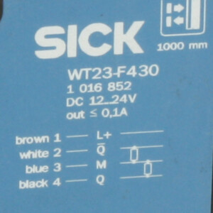 SICK Reflexions Lichttaster WT23-F430 1016852 NOV