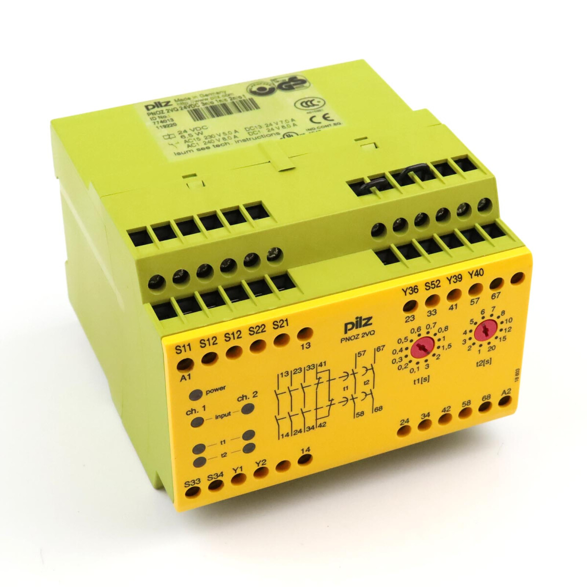 Pilz Not-Aus Schaltgerät PNOZ 2VQ 24VDC 3n/o 1n/c 2n/o 