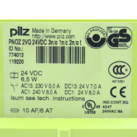 Pilz Not-Aus Schaltgerät PNOZ 2VQ 24VDC 3n/o 1n/c 2n/o t ID 774013 GEB