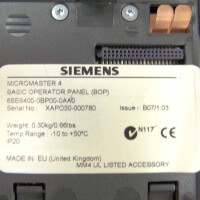 Siemens Micromaster Panel 6SE6400-0BP00-0AA0 GEB