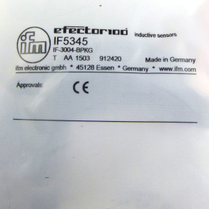 ifm efector induktiver Sensor IF5345 IF-3004-BPKG OVP