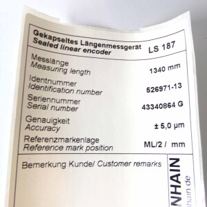 Heidenhain Längenmessgerät LS187 L=1340mm A= 5,0 µm ID 526971-13 OVP
