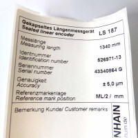 Heidenhain Längenmessgerät LS187 L=1340mm A= 5,0 µm ID 526971-13 OVP