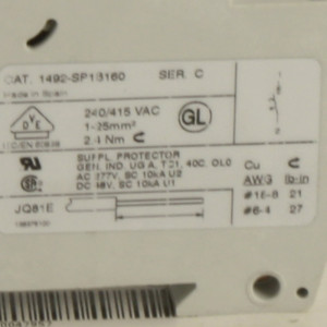 Allen Bradley Leistungsschalter 1492-SP1B160 Ser. C OVP