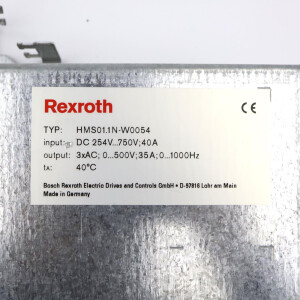 Rexroth Einzelachs-Wechselrichter HMS01.1N-W0054-A-07-NNNN CSB01.1N. GEB