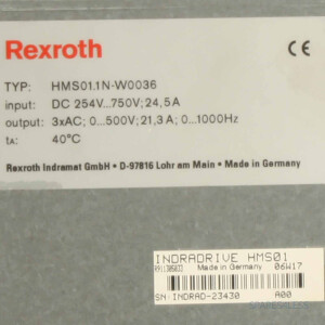 Rexroth Einzelachs-Wechselrichter HMS01.1N-W0036-A-07-NNNN GEB