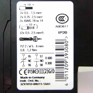 Siemens Überlastrelais 3RU1116-1FB1 NOV