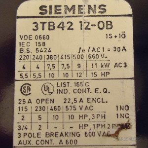 Siemens Schütz 3TB4212-0B GEB